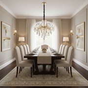 Кристален полилей PALERMO Eleganza 5xE14, диаметър 50 см, злато