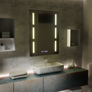 Огледало LED Touch Erich S86/60X80 Система за обезпотяване, часовник и температура 60x80 cm Огледала Korman S Заглавие по подразбиране Alessandro Design