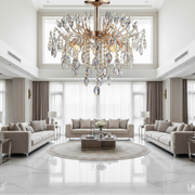 Кристален полилей PALERMO Eleganza 5xE14, диаметър 50 см, злато