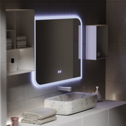 CLARIVO LED огледало правоъгълно, 80X60cm, докосване, система против запотяване, огледала Korman E Заглавие по подразбиране Alessandro Design