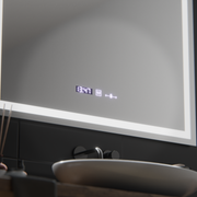 Правоъгълно LED огледало, 100x75 см, Verite MotionGlow Marcello, система за обезпотяване, часовник и термометър, димируеми огледала Marcello Заглавие по подразбиране Alessandro Design