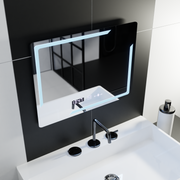 Правоъгълно LED огледало, 80x60cm, Rayonnement MotionGlow Marcello, Demister System, Clock & Thermometer, Dimable Mirrors Marcello Заглавие по подразбиране Alessandro Design