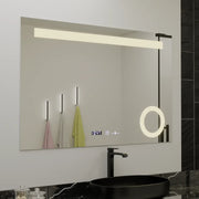 Правоъгълно LED огледало, 80x60cm, ABSOLU MotionGlow Marcello, система за обезпотяване, часовник и термометър, козметична лупа, димируеми огледала Marcello Заглавие по подразбиране Alessandro Design