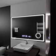 Правоъгълно LED огледало, 120x80 см, Souverain MotionGlow Marcello, система за обезпотяване, часовник и термометър, козметична лупа, димируеми огледала Marcello Заглавие по подразбиране Alessandro Design