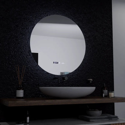 LED кръгло огледало, 60 см, Serenite MotionGlow Marcello, система за обезпотяване, часовник и термометър, димируеми огледала Marcello Заглавие по подразбиране Alessandro Design