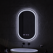 LED сензорно огледало ONIRA Система за обезмъгляване, часовник и температура 50x80 cm Огледала Korman S Заглавие по подразбиране Alessandro Design