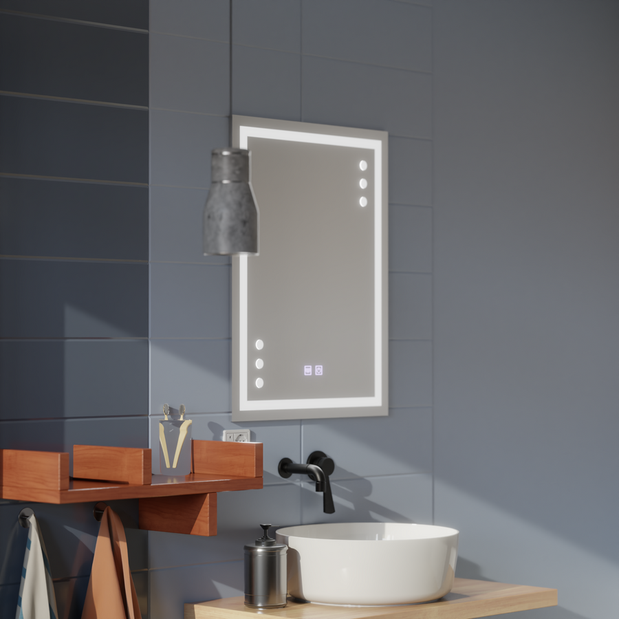 Огледало LED Touch Infima Demist System 60X80cm Огледала Korman E Заглавие по подразбиране Alessandro Design
