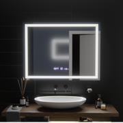 Правоъгълно LED огледало, 100x75 см, Verite MotionGlow Marcello, система за обезпотяване, часовник и термометър, димируеми огледала Marcello Заглавие по подразбиране Alessandro Design