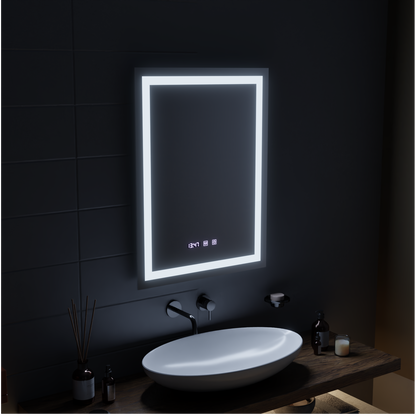 MODENA LED Touch Mirror Система против запотяване, часовник и температура 60x80 cm Korman S Огледала Заглавие по подразбиране Alessandro Design