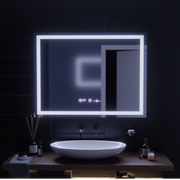 Правоъгълно LED огледало, 100x75 см, Verite MotionGlow Marcello, система за обезпотяване, часовник и термометър, димируеми огледала Marcello Заглавие по подразбиране Alessandro Design