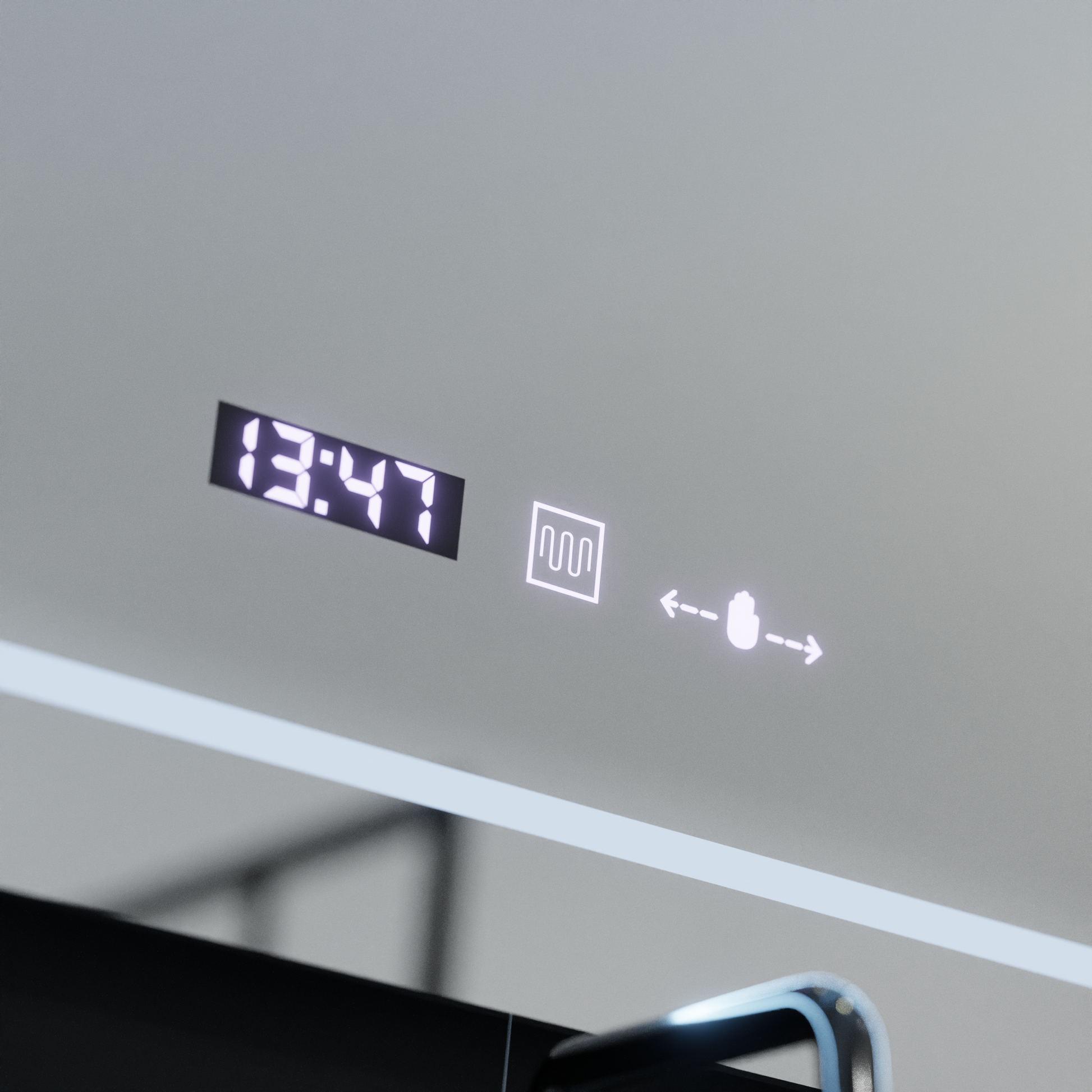 Oglinda LED Rectangulara, 80x60cm, Stile MotionGlow Marcello, Sistem Dezaburire, Ceas & Termometru, Lupa Cosmetica, Dimabila Oglinzi Marcello Default Title Alessandro Design