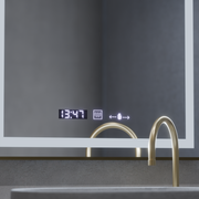 Правоъгълно LED огледало, 60x80 см, Verite Royale Gold MotionGlow Marcello, система за обезпотяване, часовник и термометър, димируеми огледала Marcello Заглавие по подразбиране Alessandro Design