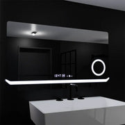 Правоъгълно LED огледало, 80x60 см, дефиниция MotionGlow Marcello, система за обезпотяване, часовник и термометър, козметична лупа, димируеми огледала Marcello Заглавие по подразбиране Alessandro Design