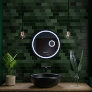 LED кръгло огледало, 11 W, 60 cm, Micah Marcello MotionGlow сензор, система против запотяване, часовник и термометър, козметична лупа, димируеми огледала Marcello Заглавие по подразбиране Alessandro Design