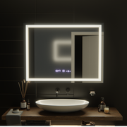 Правоъгълно LED огледало, 100x75 см, Verite MotionGlow Marcello, система за обезпотяване, часовник и термометър, димируеми огледала Marcello Заглавие по подразбиране Alessandro Design