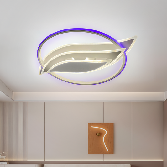 LED полилей с дистанционно управление JARRIA 52W, Студена/Топла/Неутрална/RGB светлина, Димируем, Бял LED полилей с дистанционно управление Заглавие по подразбиране Alessandro Design
