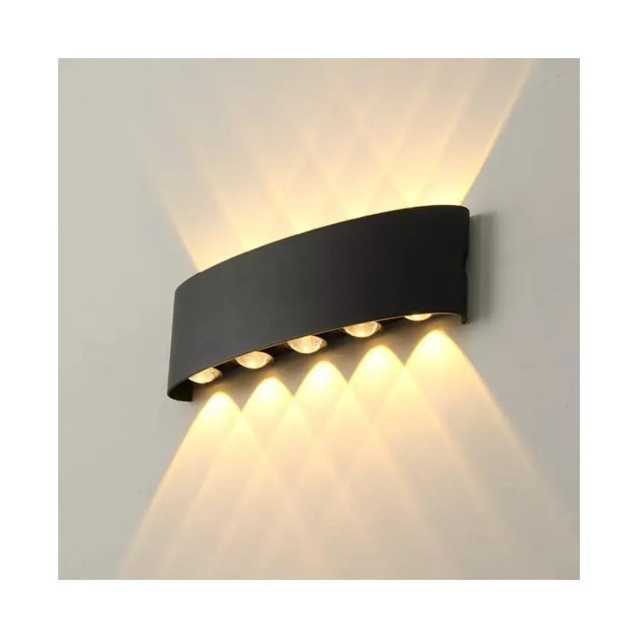 Fantas Вътрешна/външна LED стенна лампа, 10 източника x 1W, IP65, черна, 3000K Външни стенни лампи Заглавие по подразбиране Alessandro Design