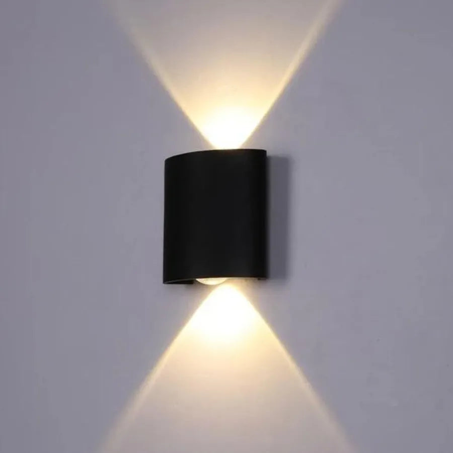 Fantas Външна и вътрешна LED стенна лампа, 2 източника x 1W, IP65, металик, черна, 3000K Външни стенни лампи Заглавие по подразбиране Alessandro Design
