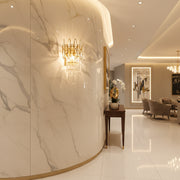 Cristal ALHAMBRA Аплик 2x E14, 35x15cm, Златни Вътрешни аплики Заглавие по подразбиране Alessandro Design