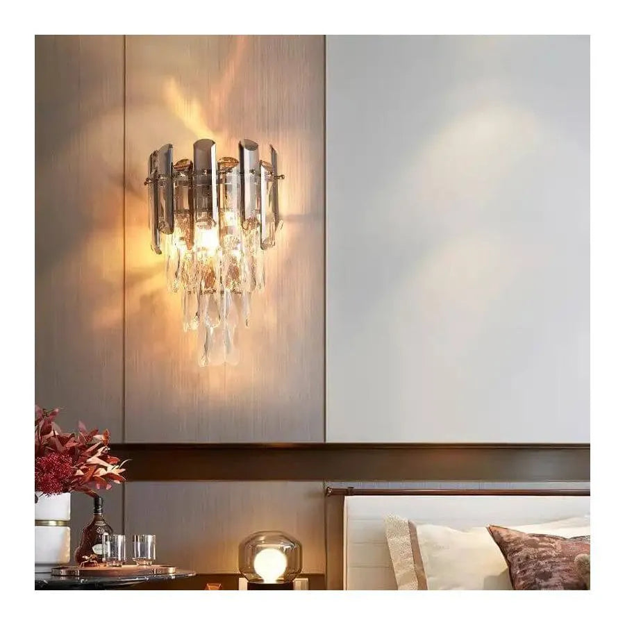 Стенна лампа Cristal Mayra 2x E14 Gold Интериорна стенна лампа Заглавие по подразбиране Alessandro Design