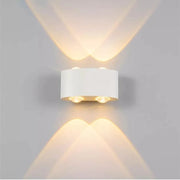 Fantas Външна и вътрешна LED стенна лампа, 4 източника x 1W, IP65, металик, бяла, 3000K Външни стенни лампи Заглавие по подразбиране Alessandro Design