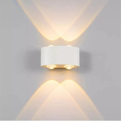 Fantas Външна и вътрешна LED стенна лампа, 4 източника x 1W, IP65, металик, бяла, 3000K Външни стенни лампи Заглавие по подразбиране Alessandro Design