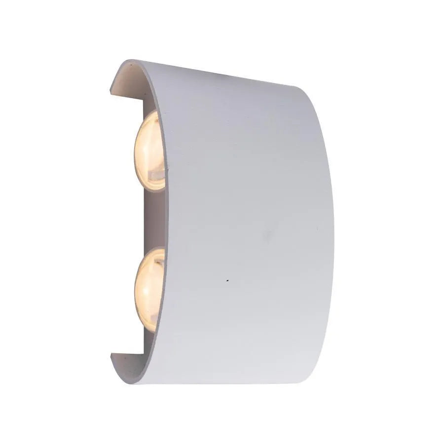 Fantas Външна и вътрешна LED стенна лампа, 4 източника x 1W, IP65, металик, бяла, 3000K Външни стенни лампи Заглавие по подразбиране Alessandro Design