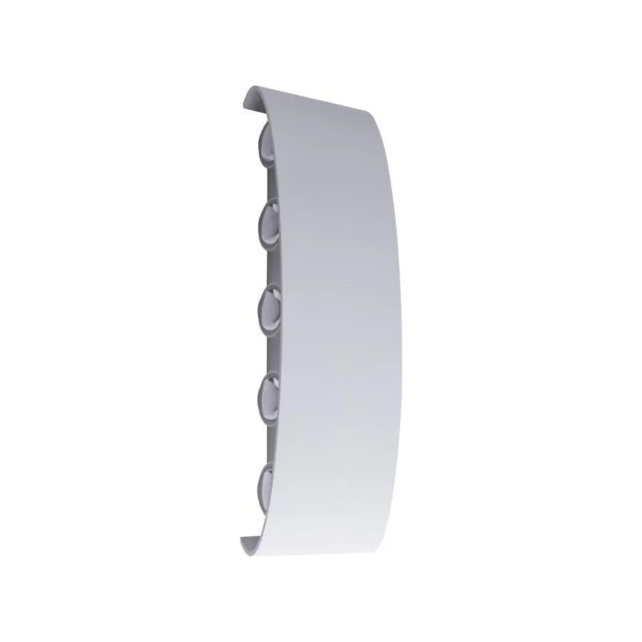 Fantas LED стенна лампа за вътрешна/външна употреба, 10 източника x 1W, IP65, бяла, 3000K