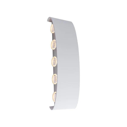 Fantas LED стенна лампа за вътрешна/външна употреба, 10 източника x 1W, IP65, бяла, 3000K
