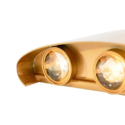 Fantas Външна и вътрешна LED стенна лампа, 6 източника x 1W, IP65, металик, злато, 3000K Външни стенни лампи Заглавие по подразбиране Alessandro Design