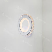 Borandis LED стенна лампа 16W, бяла с хром, акрил и кристал, студена/топла/неутрална светлина Вътрешни стенни лампи Заглавие по подразбиране Alessandro Design