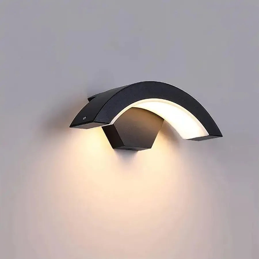 Външна LED стенна лампа Harera, 12W, метал, черна Външни стенни лампи Default Title Alessandro Design
