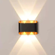 Външна LED стенна лампа Ellis 4W Gold Black Външни стенни лампи Заглавие по подразбиране Alessandro Design
