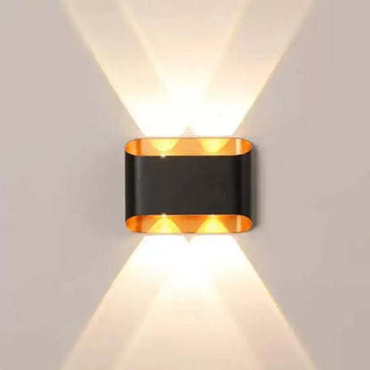 Външна LED стенна лампа Ellis 4W Gold Black Външни стенни лампи Заглавие по подразбиране Alessandro Design