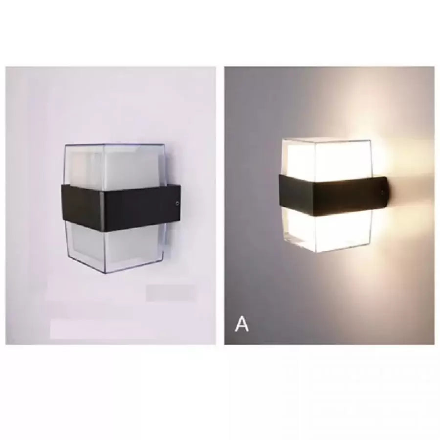 Външна LED стенна лампа Kennedy 12W White Black Външни стенни лампи Заглавие по подразбиране Alessandro Design