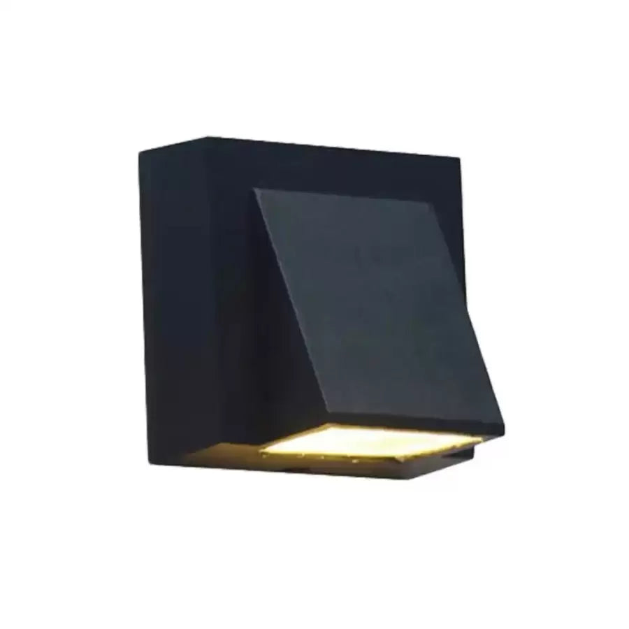 Външен LED Matthias 5W Черна топла светлина Външна стенна лампа Заглавие по подразбиране Alessandro Design