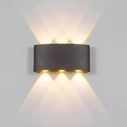 Fantas Външна и вътрешна LED стенна лампа, 6 източника x 1W, IP65, металик, черен, 3000K Външни стенни лампи Заглавие по подразбиране Alessandro Design