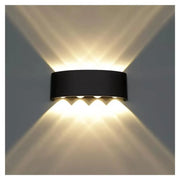 Fantas Външна и вътрешна LED стенна лампа, 8 източника x 1W, IP65, металик, черен, 3000K Външни стенни лампи Заглавие по подразбиране Alessandro Design