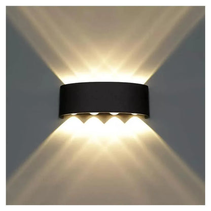 Fantas Външна и вътрешна LED стенна лампа, 8 източника x 1W, IP65, металик, черен, 3000K Външни стенни лампи Заглавие по подразбиране Alessandro Design