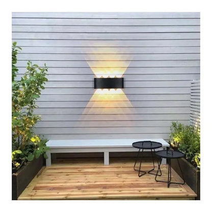 Fantas Външна и вътрешна LED стенна лампа, 8 източника x 1W, IP65, металик, черен, 3000K Външни стенни лампи Заглавие по подразбиране Alessandro Design