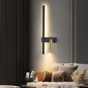 LED Glory 9W Черно злато Стенна лампа Външни стенни лампи Заглавие по подразбиране Alessandro Design