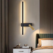LED Glory 9W Черно злато Стенна лампа Външни стенни лампи Заглавие по подразбиране Alessandro Design