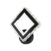 TERRANO LED стенна лампа с кристали, квадратна, 24W, студена/топла/неутрална светлина, черна и вътрешна стенна лампа от неръждаема стомана Заглавие по подразбиране Alessandro Design