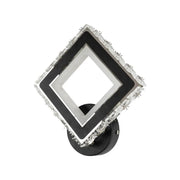 TERRANO LED стенна лампа с кристали, квадратна, 24W, студена/топла/неутрална светлина, черна и вътрешна стенна лампа от неръждаема стомана Заглавие по подразбиране Alessandro Design