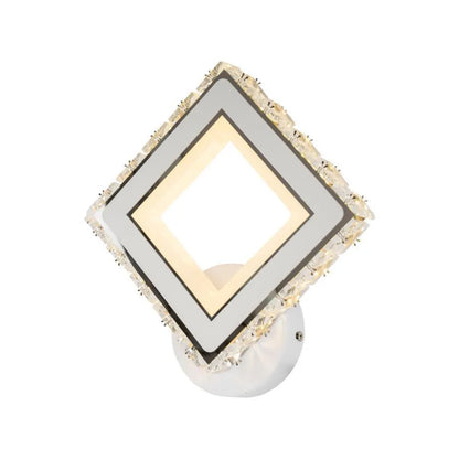 TERRANO LED стенна лампа с кристали, квадратна, 24W, студена/топла/неутрална светлина, бели и вътрешни стенни лампи от неръждаема стомана Заглавие по подразбиране Alessandro Design
