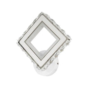 TERRANO LED стенна лампа с кристали, квадратна, 24W, студена/топла/неутрална светлина, бели и вътрешни стенни лампи от неръждаема стомана Заглавие по подразбиране Alessandro Design