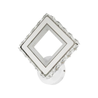 TERRANO LED стенна лампа с кристали, квадратна, 24W, студена/топла/неутрална светлина, бели и вътрешни стенни лампи от неръждаема стомана Заглавие по подразбиране Alessandro Design