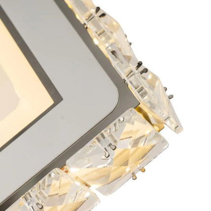 TERRANO LED стенна лампа с кристали, квадратна, 24W, студена/топла/неутрална светлина, бели и вътрешни стенни лампи от неръждаема стомана Заглавие по подразбиране Alessandro Design