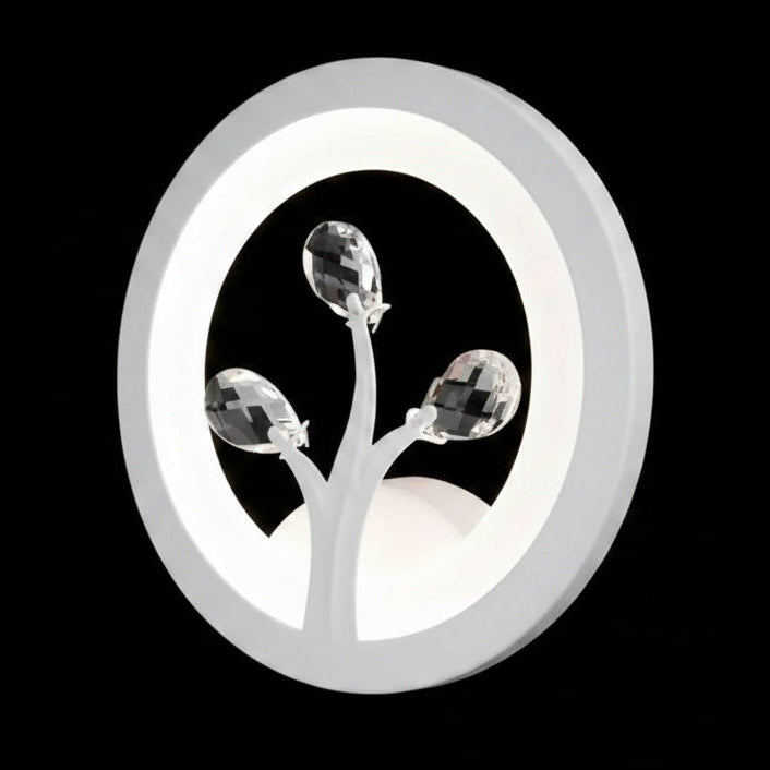 DAISY LED стенна лампа, 14W, студена/топла/неутрална светлина, бяла с кристални вътрешни стенни лампи Заглавие по подразбиране Alessandro Design