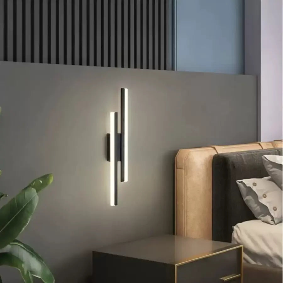 Lyra LED стенна лампа, 18W, акрил, черно-бели вътрешни стенни лампи Заглавие по подразбиране Alessandro Design